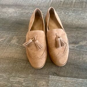 ALDO Olendassa Cognac Suede Tassle Slip On Loafer Shoes